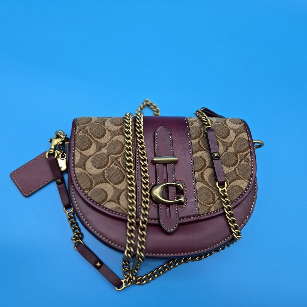 Coach Purple and Brown Women's Bag - Picture 10 of 12